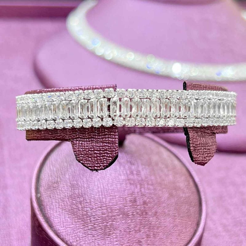 engagement jewellery set farah 3 rows of zircon Bracelet