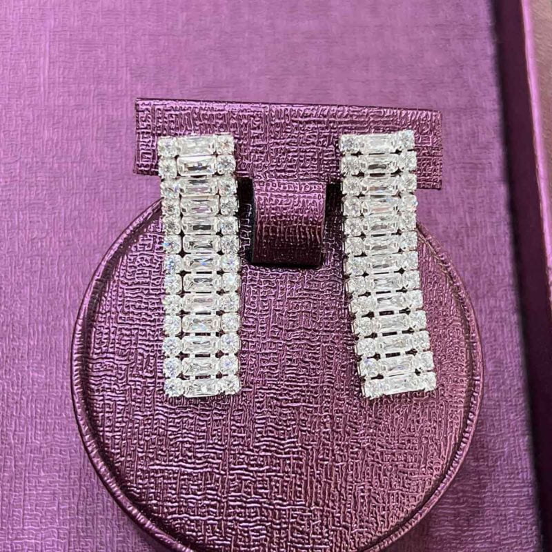 engagement jewellery set farah 3 rows of zircon Earring