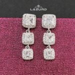 square drop earrings Fulya for evening dresses