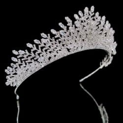 white bridal tiara bella saide