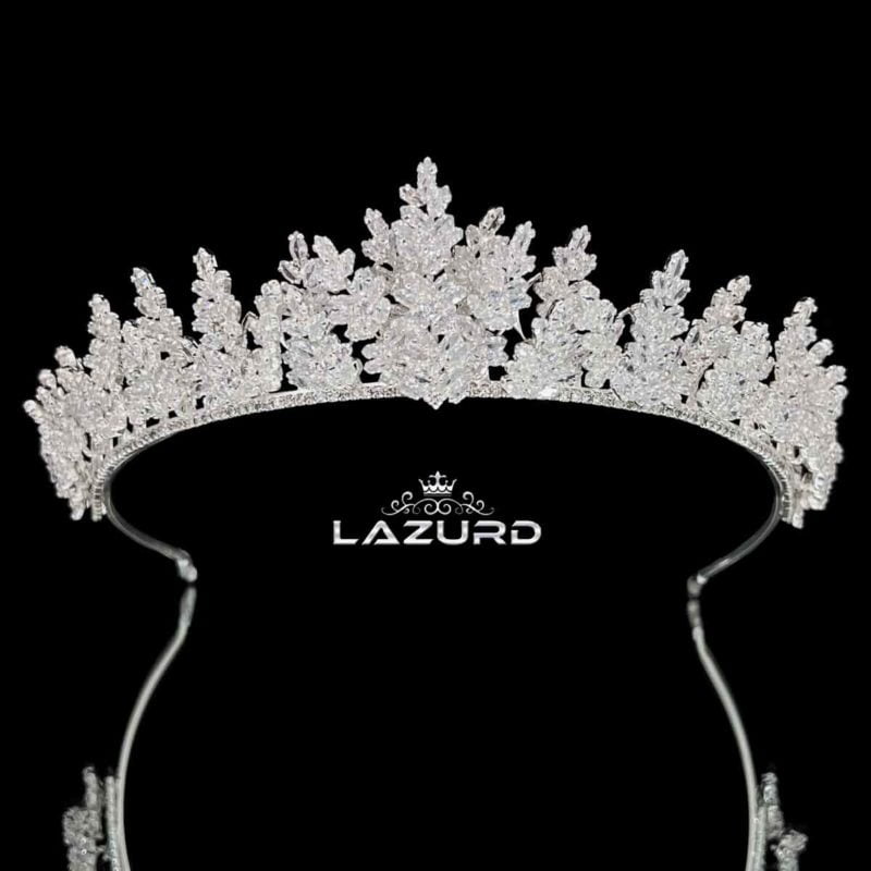 tiara crown for wedding zircon stone Ruby Small size