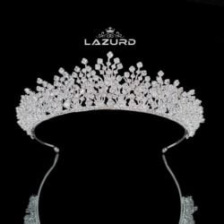 small bridal tiara akasya small size round zircon