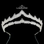 bridal engagement crowns Janset model two rows of zircon marquise stone