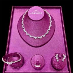 engagement jewelry set nourita a necklace that looks like a flower on neck