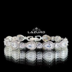 bracelet for wedding guest white zircon stone