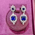 blue square zircon Priyanka 2 Earring