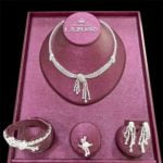 bridal jewelry sets with clip on earrings rhodium-plated classic design