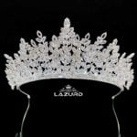 Parla bridal hair crown crystal and marquise zirconia stone