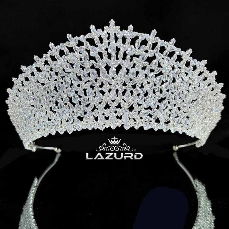 High and shiny bridal tiara Lily model quality workmanship