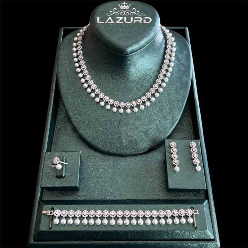 Julianna pearl jewellery set for wedding