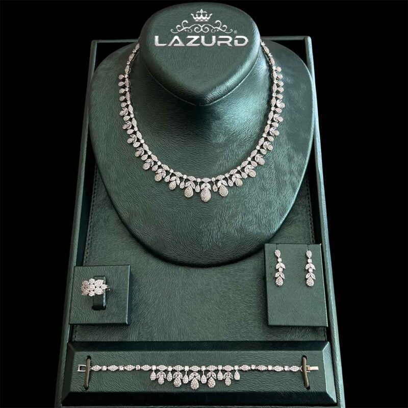 jewelery set with tiny zircon stons Remi Stylish and bright model