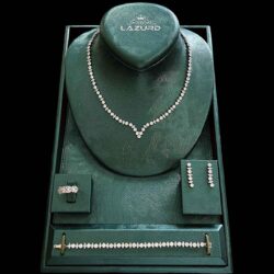 stone jewellery set for wedding - V Shaped Necklace