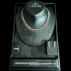 Engagement jewellery set -Alin  with sparkling zircon stones